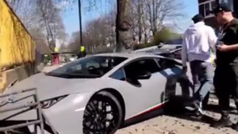 Lamborghini out of control accident