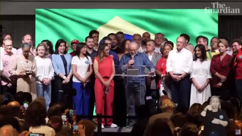 Lula celebrates after declared winner in election