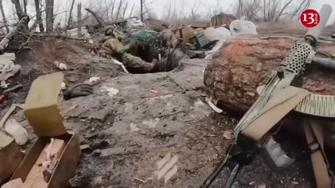 Ukrainian fighters enter Russian trench in Bakhmut- "They left corpses in trench and fled"