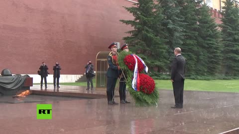 Putin in rain