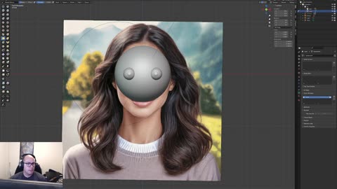 Sculpting a female head in Blender 4.0