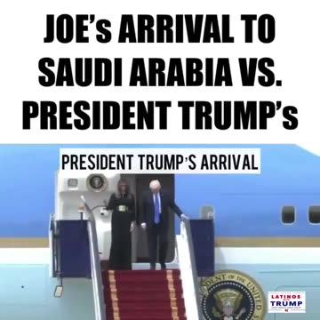 Resident Biden's Arrival to Saudi Arabia vs President Trump's