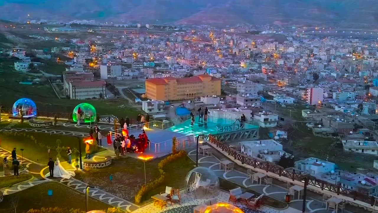 Cam Seyir observation deck in the city of Cankyri, Turkey.