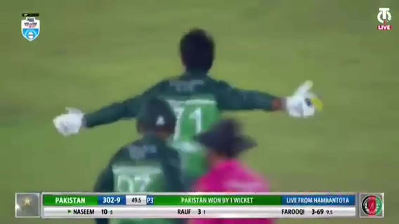 Naseem Shah Bating against Afg Vs Pak