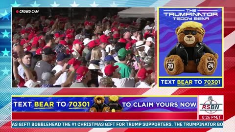 President Trump has taken the stage in Florida: