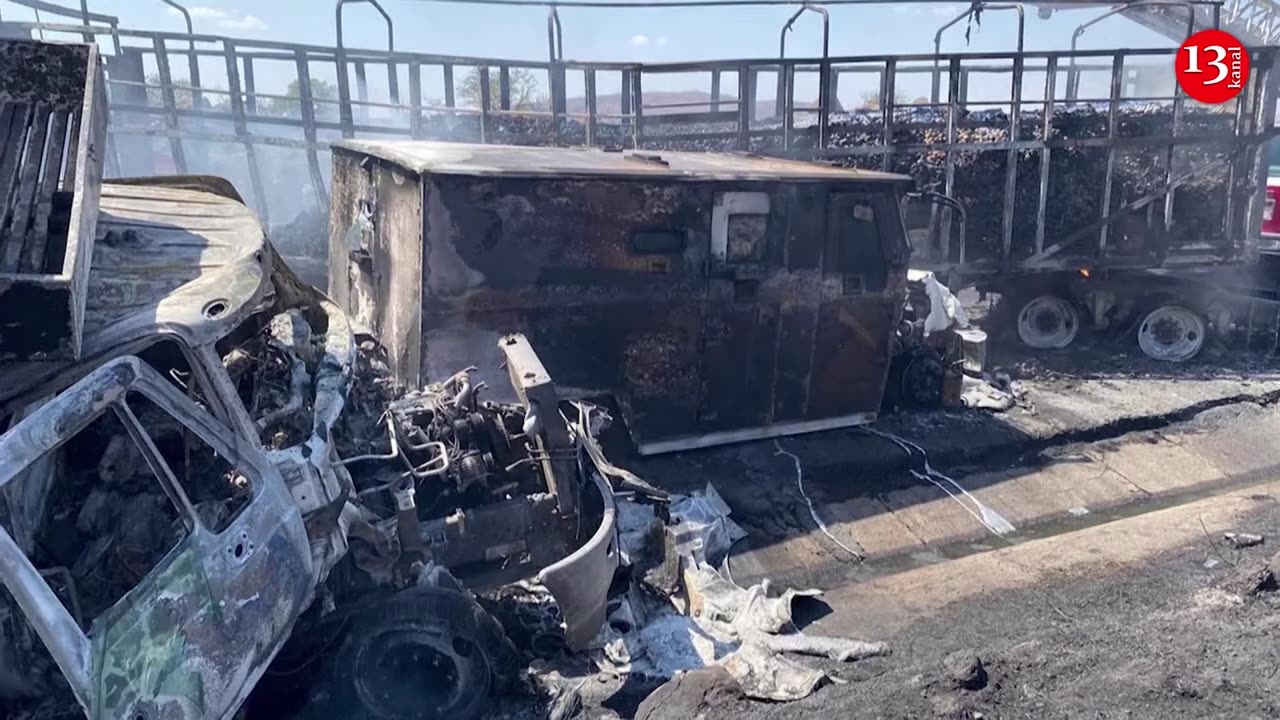 At least 5 die in 16-vehicle crash that left cars charred, mangled in Mexico