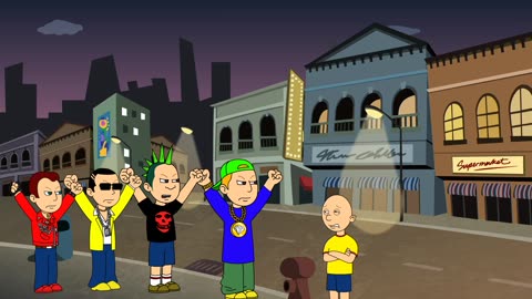 Caillou tries to join a gang