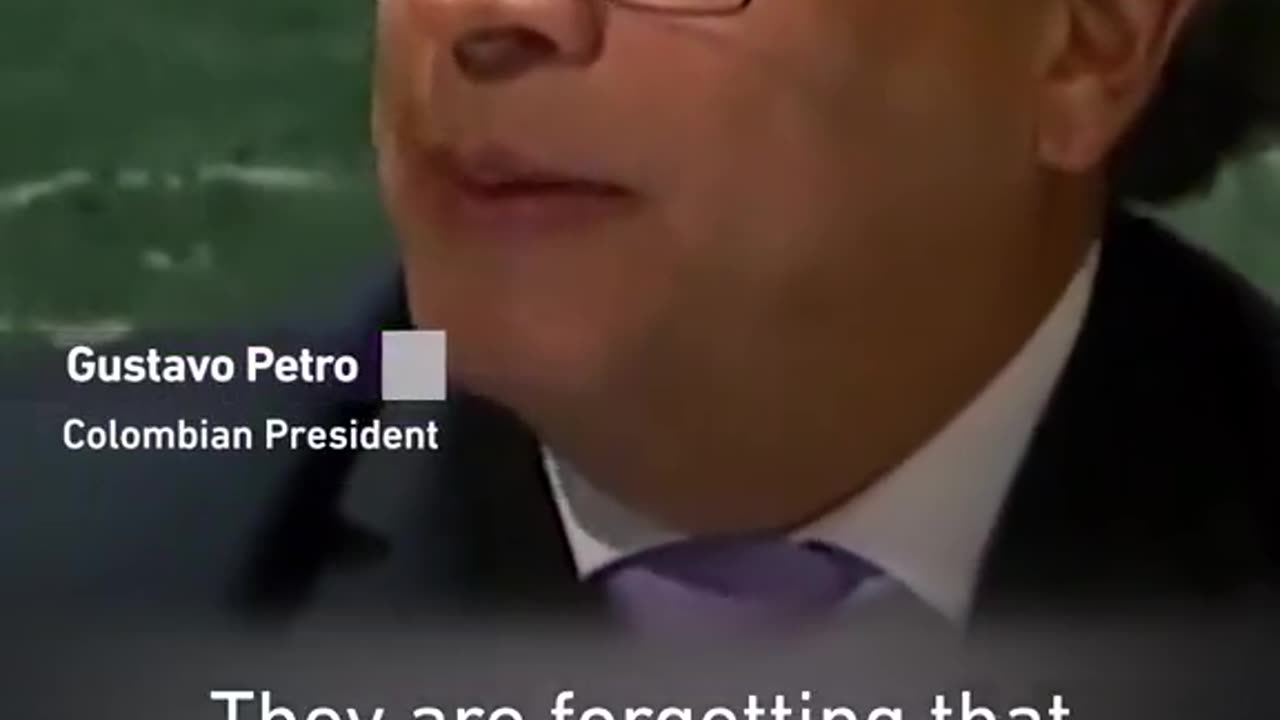 Colombian President Gustavo Petro at the UN this week.