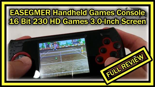 EASEGMER Handheld Games Console JT16-6P 16 Bit 230 HD Games 3.0-Inch Screen FULL REVIEW