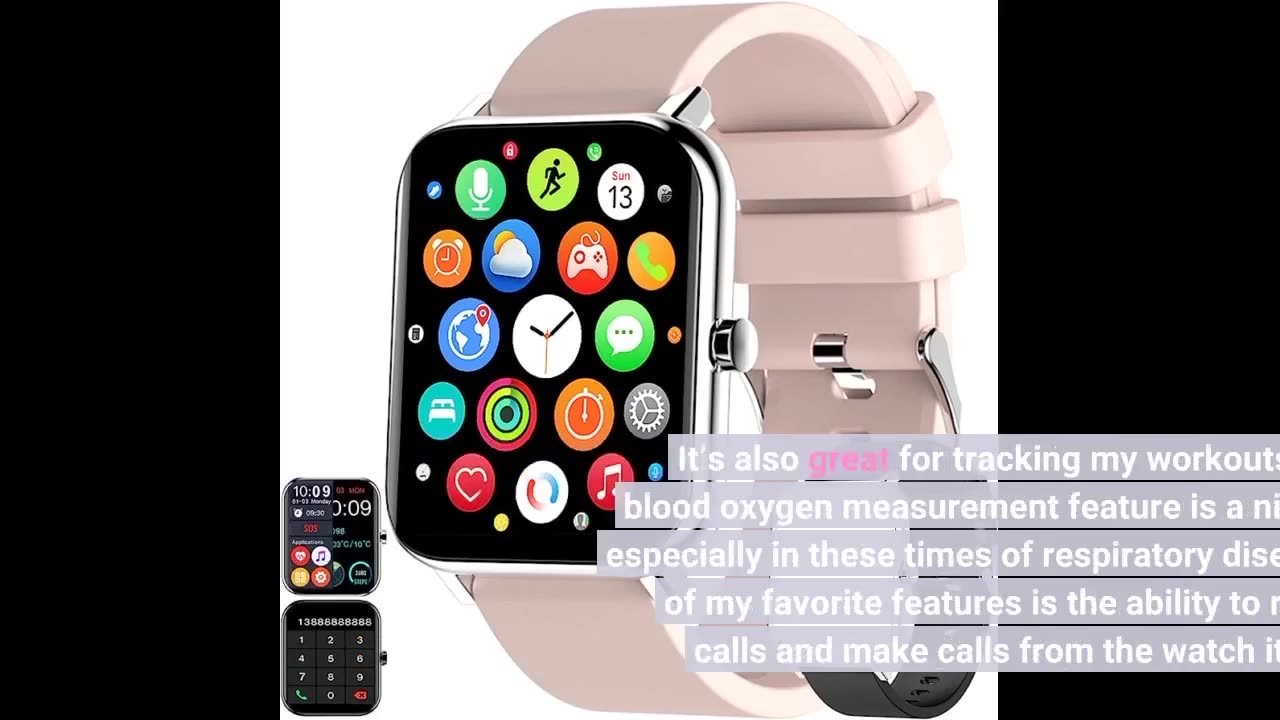 Smart Watch 42mm Full Touch Screen Bluetooth Answer/Make Call Fitness Tracker Smartwatch for Android