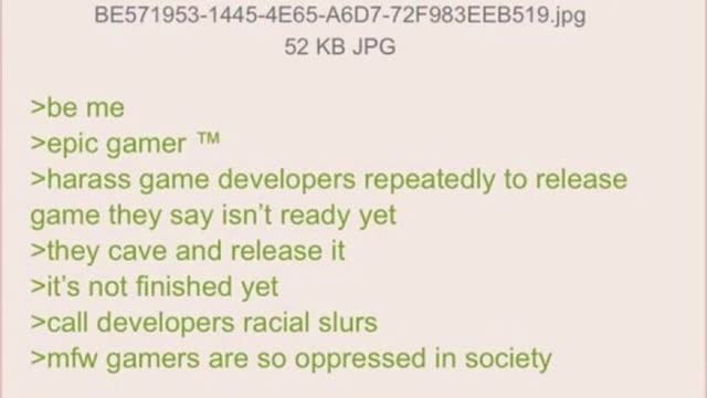 Anon is a gamer