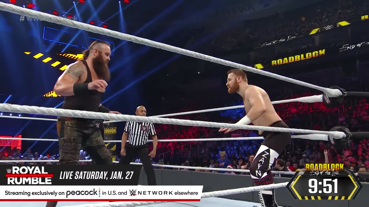 FULL MATCH SAMI ZAYN VS BRAWN STRAWMAN 10 MINUTES CHALLENGE ROAD BLOCK END OF THE LINE 2016