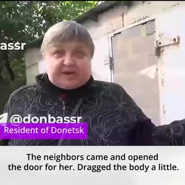 Resident of Donetsk told how her neighbor was killed by a Ukrainian shell