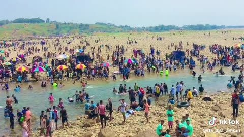 1 Baishaki rath video on the river swimming gathering