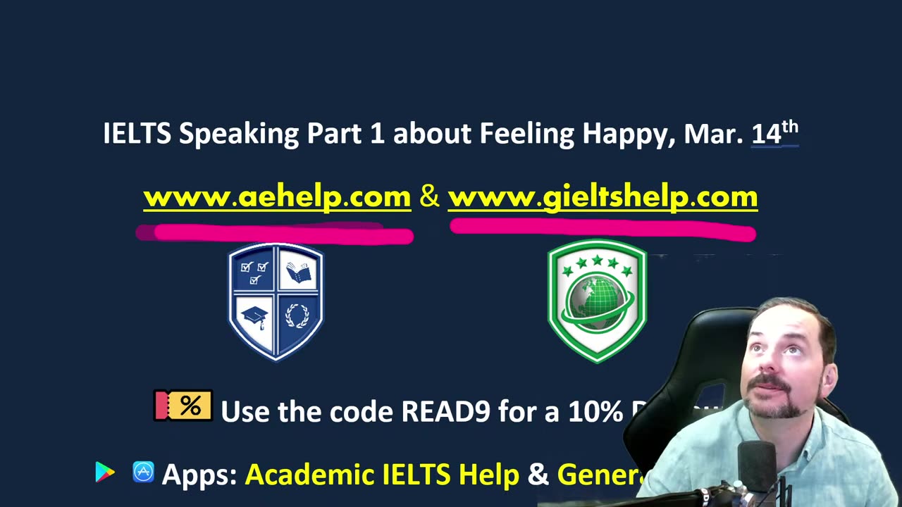 IELTS Live Class - Speaking Part 1 about Feeling Happy #changing #viral #trend #popular