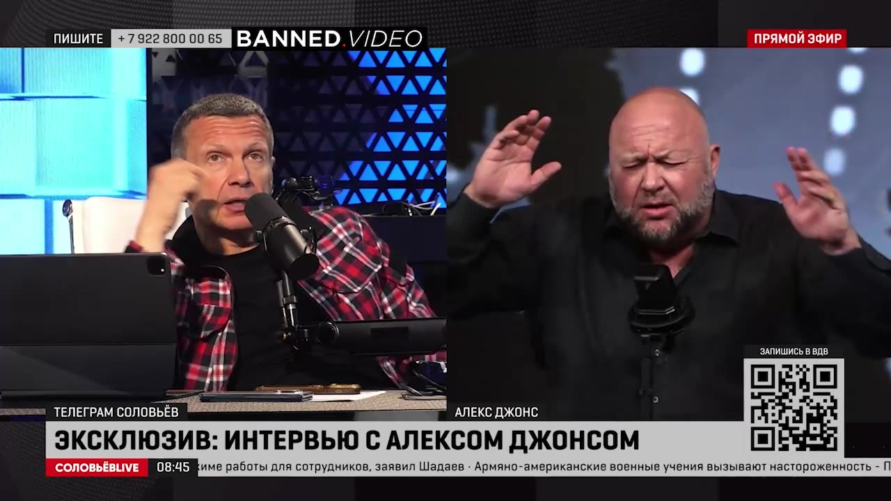 Jones Appears On Top Russian Talk Show - Americans Are Against The War