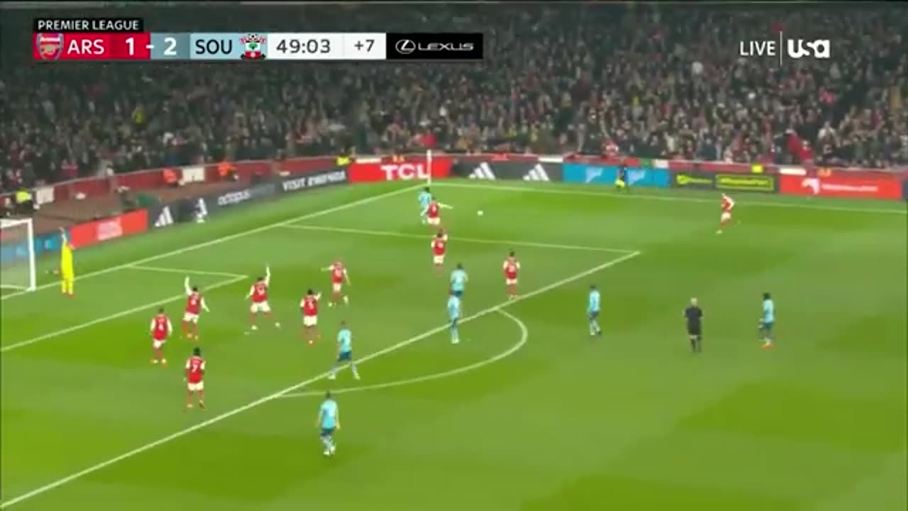 ARSENAL 3 - 3 SOUTHAMPTON PREMIER LEAGUE