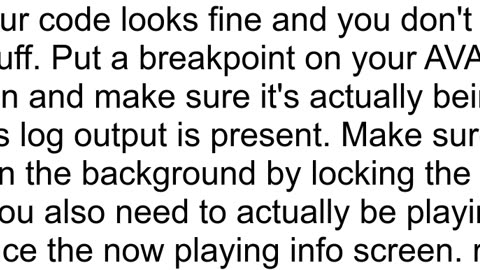 iOS MPNowPlayingInfoCenter not Displaying Using AVPlayer and AVAudioSession