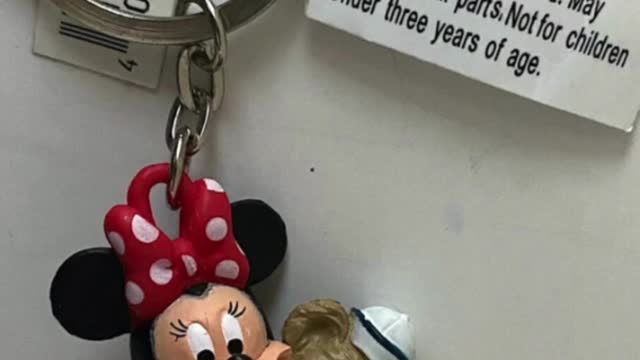 Disney Parks Minnie Mouse Holding Duffy Bear Keychain #shorts