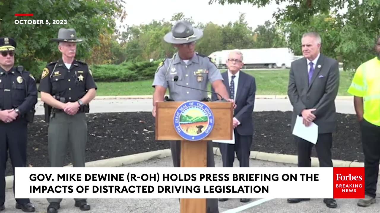 JUST IN- Gov. Mark DeWine Delivers Remarks On Impacts Of Distracted Driving Policy In Ohio