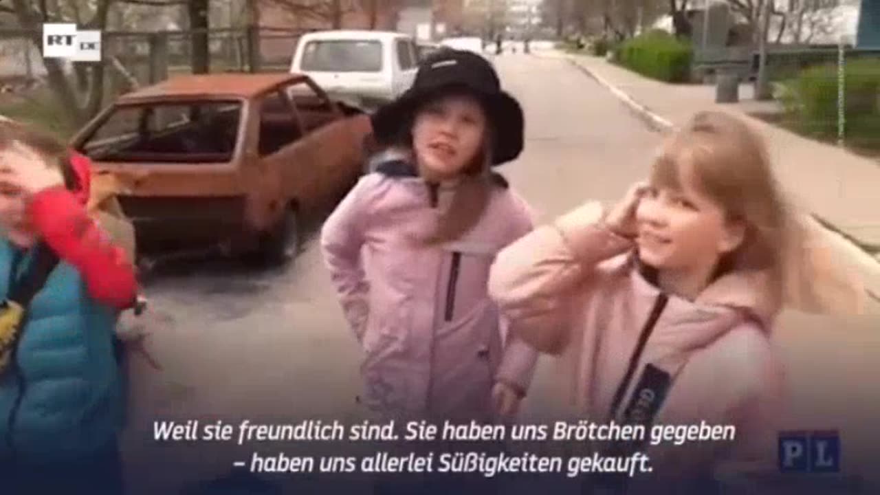 Mooi! Journalist vraagt kinderen in Saporoschje (Bezet) Zijn jullie bang voor Russische soldaten.