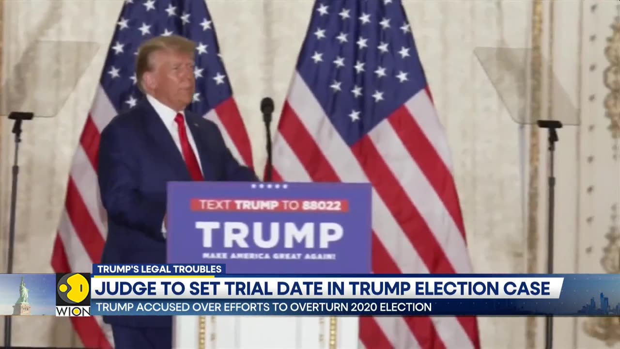 Donald Trump : US judge to set trial date for Trump in election case | WION