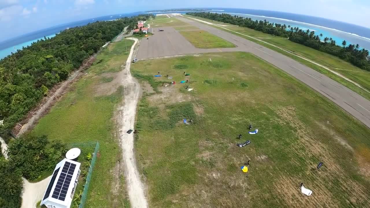 Wingsuit Flying over the Maldives Islands