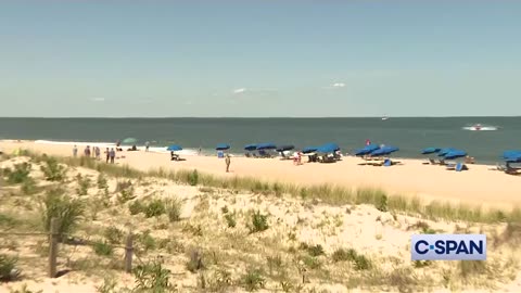 President Biden on beach