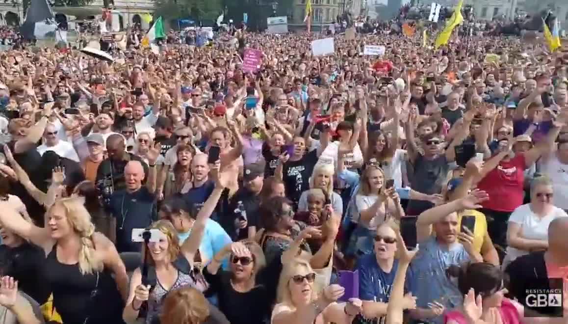 London [7.23.21] Protest Against CV Passports