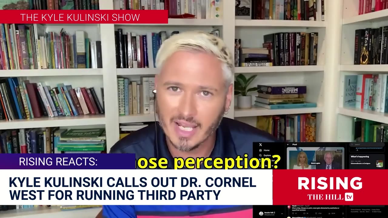 Kyle Kulinski Says VOTE BLUE NO MATTER WHO, RIPS INTO Dr Cornel West For Challenging Dems: Rising