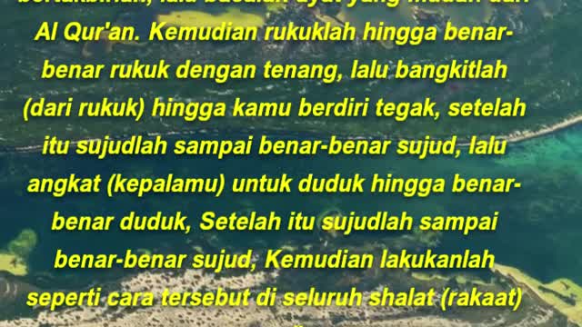 Jika kamu mengerjakan shalat maka bertakbirlah, lalu bacalah ayat yang mudah dari Al Qur'an.