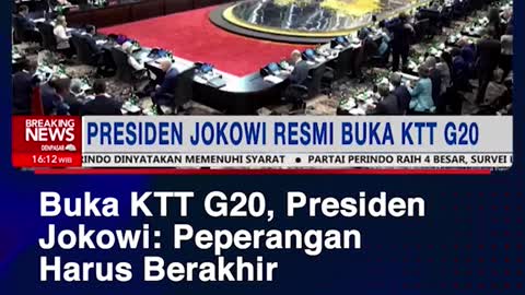 Open KTT G20, PresidentJokowi: The War Must End