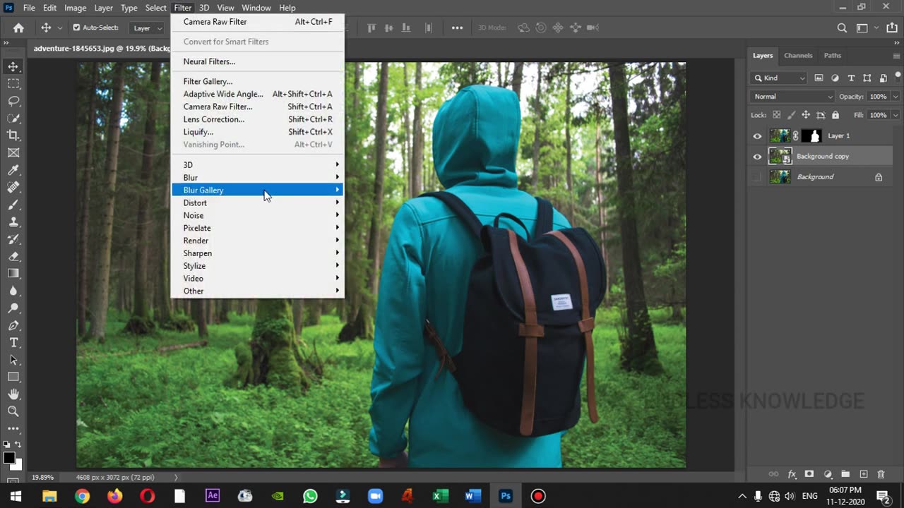 How to Blur Background in Photoshop in Tamil