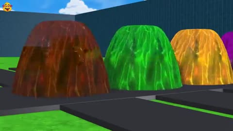 Color Fountain crossing witZombie Tyrannosaurus, mammoth, Tiger,Buffalo_Cut