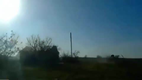 Ukrainian humvee running over a IED