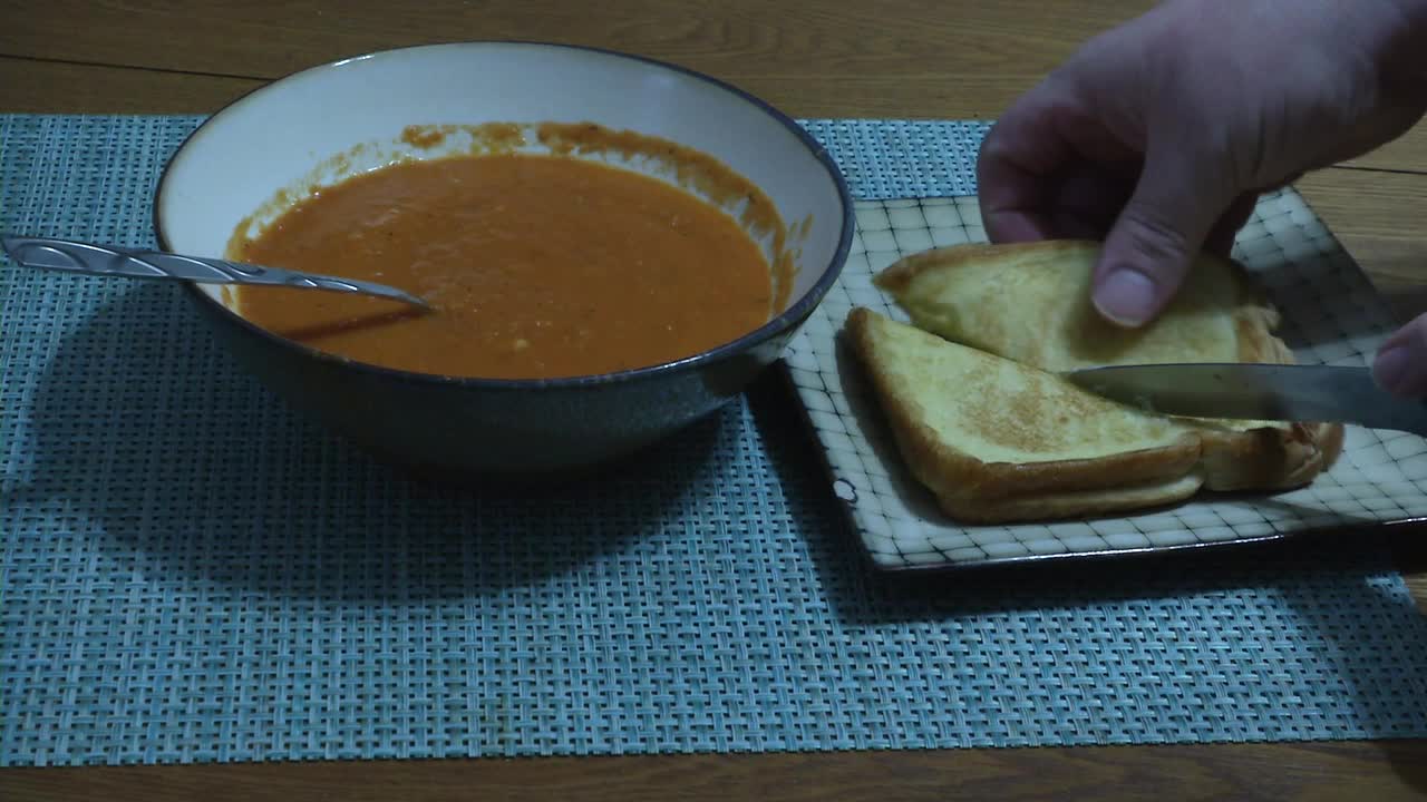 Tomato Soup & Grilled Cheese Sandwich