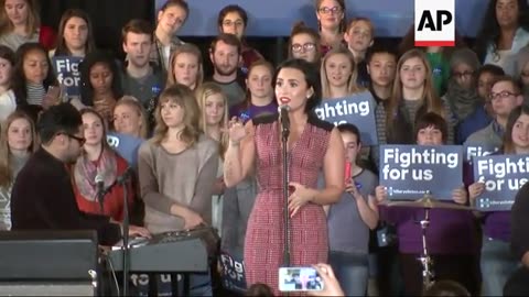 Demi Lovato campaigns for Hillary Clinton