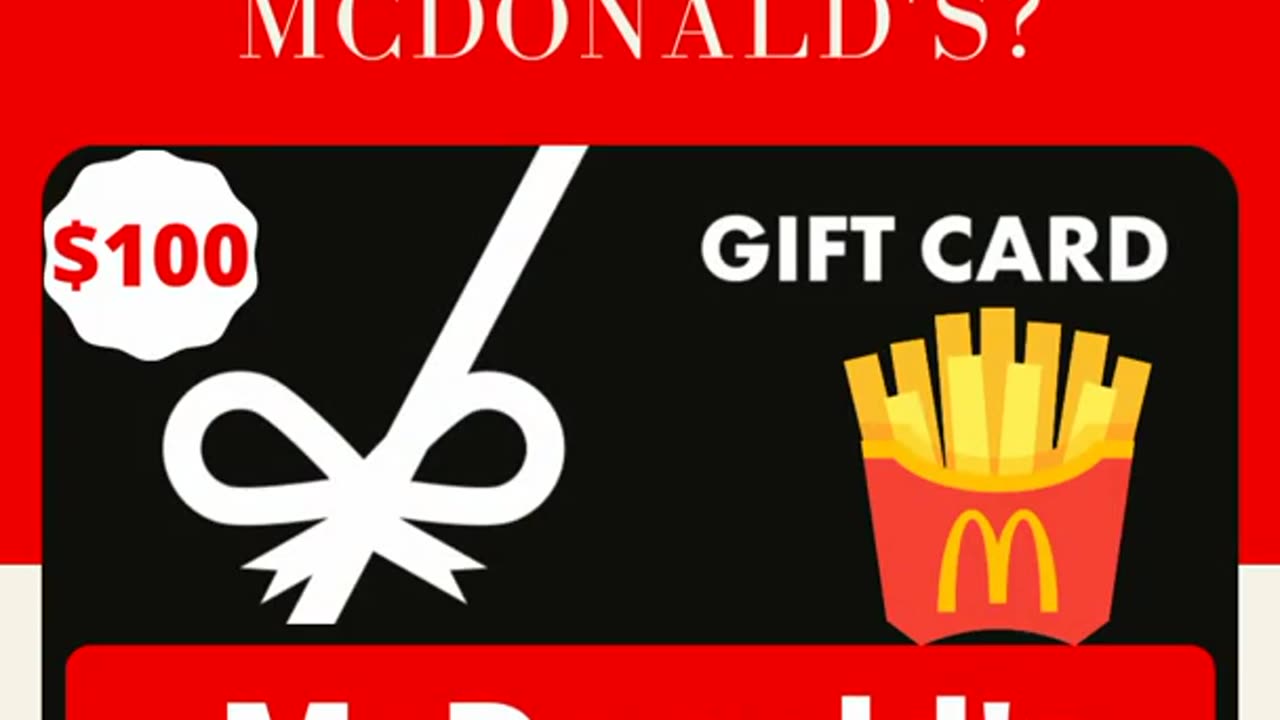 McDonald's gift card