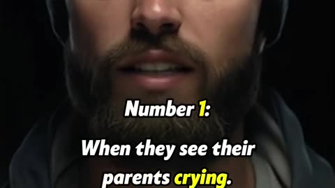 Boys cry only in 3 situations