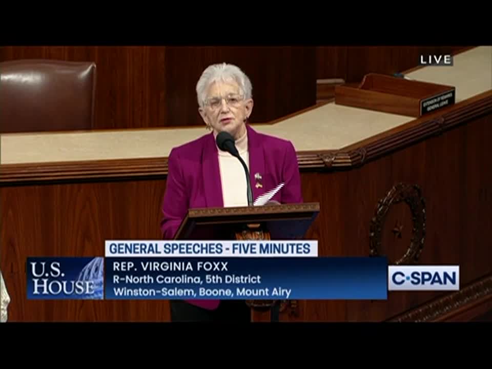 Rep. Virginia Foxx - President Biden's Failed Priorities