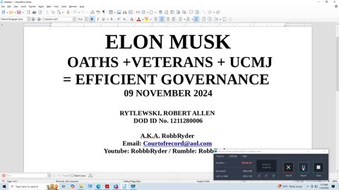 ELON MUSK Oaths + Veterans + UCMJ = Efficient Governance