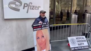 Protest outside Pfizer's Headquarters