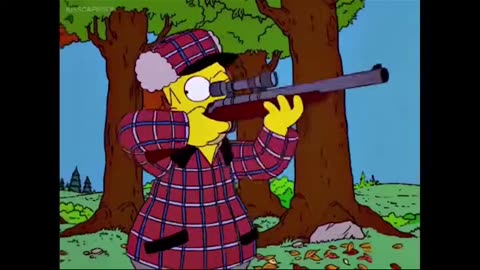 Homer hunts a Turkey