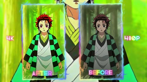 Demon slayer after before edit