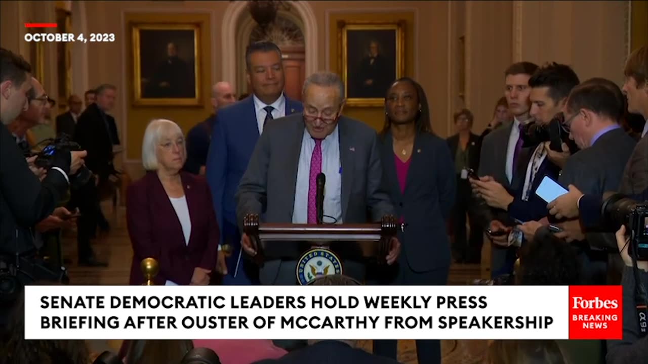 BREAKING NEWS- SCHUMER EXCORIATES 'MAGA EXTREMISTS' AFTER MCCARTHY'S SHOCK OUSTER FROM SPEAKER ROLE