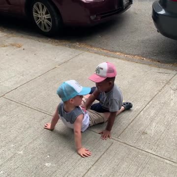 Toddlers Run To Hug Each Other And Yell, "My Friend!"