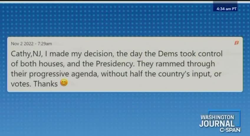 Voter: "I do not understand how people can continue to vote Democratic."
