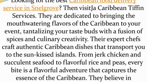 Get the best Caribbean food delivery service in Snelgrove