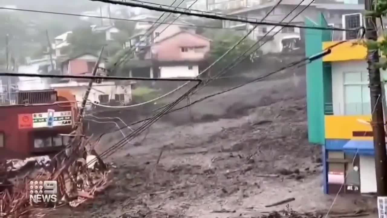 Residents missing after landslide in Japan | 9 News Australia