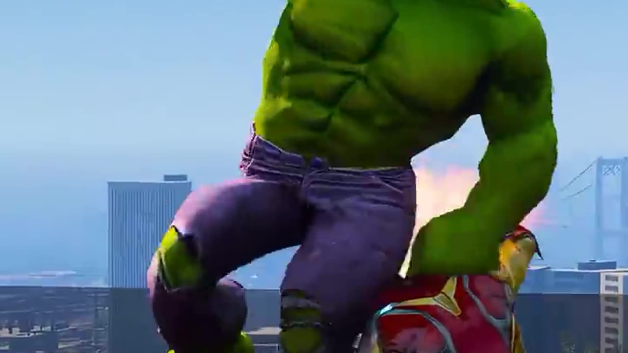 Iron man vs hulk fight 🤬gta 5